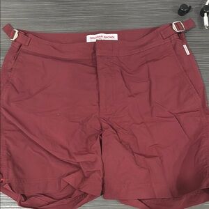 Orlebar Brown Men's Burgundy Shorts
